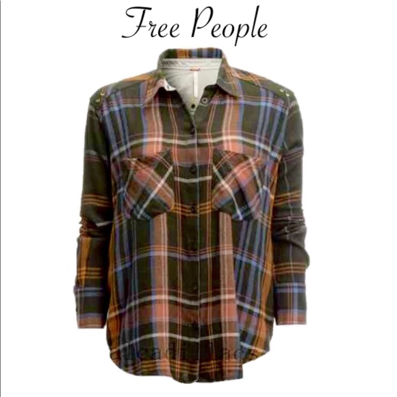 Free People Tops - Free People Womens Wesley Plaid Button Up Shirt